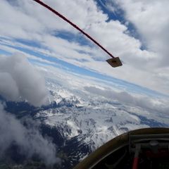 Flugwegposition um 11:41:41: Aufgenommen in der Nähe von Gemeinde Tarrenz, 6464 Tarrenz, Österreich in 2824 Meter